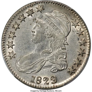 image for: 1823 50C Ugly 3, O-110a, R.1, AU53 PCGS....