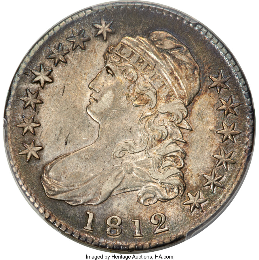 image for: 1812 50C Large 8, O-109a, R.2, AU53 PCGS....