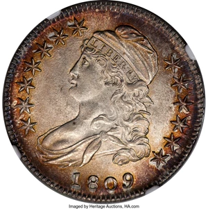 image for: 1809 50C Normal Edge, O-103, R.2, MS61 NGC....