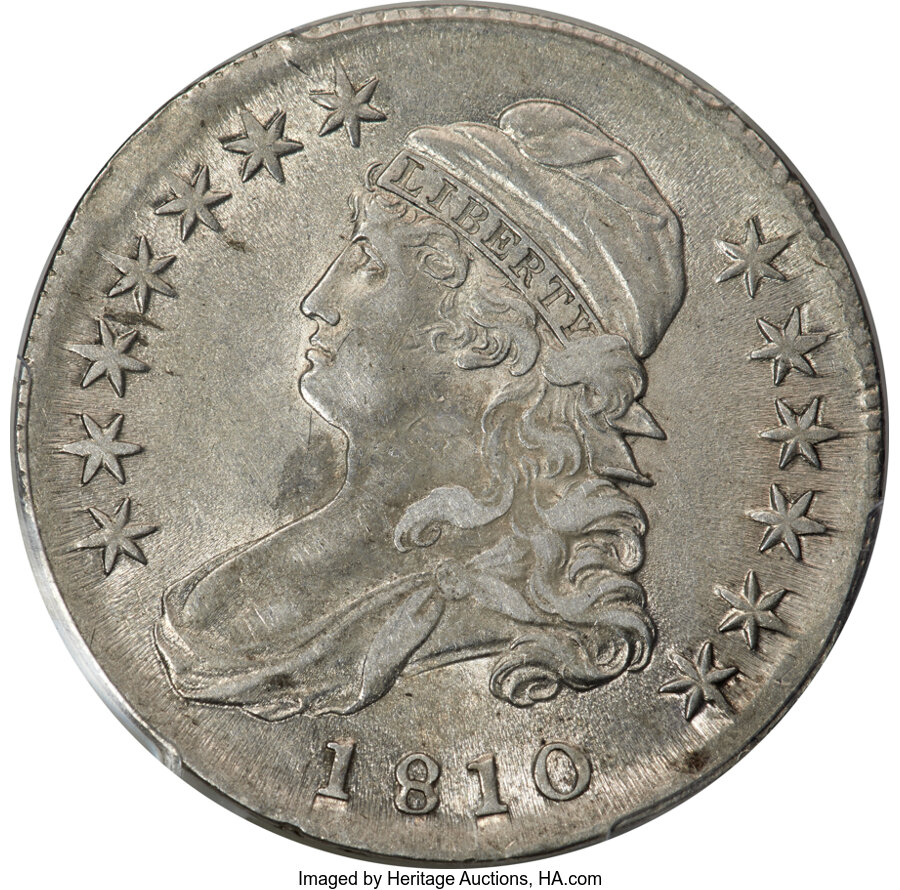 image for: 1810 50C O-106a, R.3, AU55 PCGS....