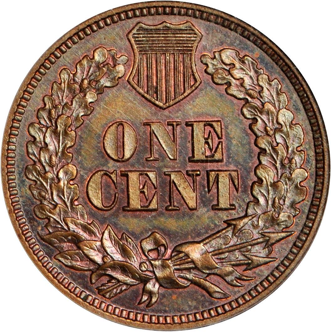 image for: 1865 Pattern Indian Cent. Judd-403a, Pollock-472. Rarity-8. Proof-64+ BN (PCGS).