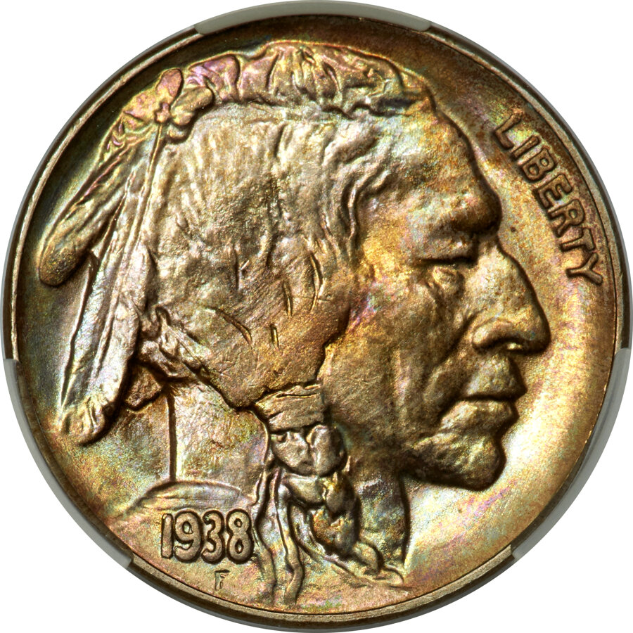 1938-D 5c Buffalo MS