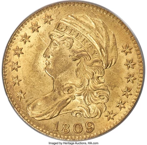 image for: 1809/8 $5 BD-1, High R.3, AU55 PCGS....