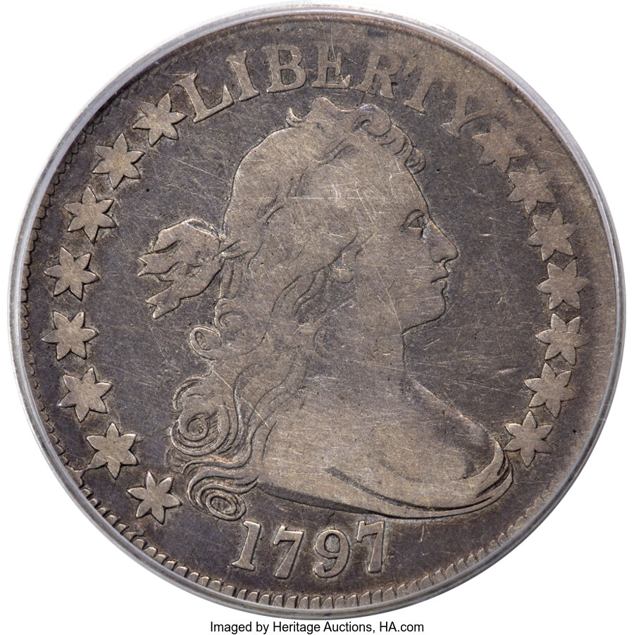 image for: 1797 50C O-102, T-2, High R.5, Fine 12 PCGS....