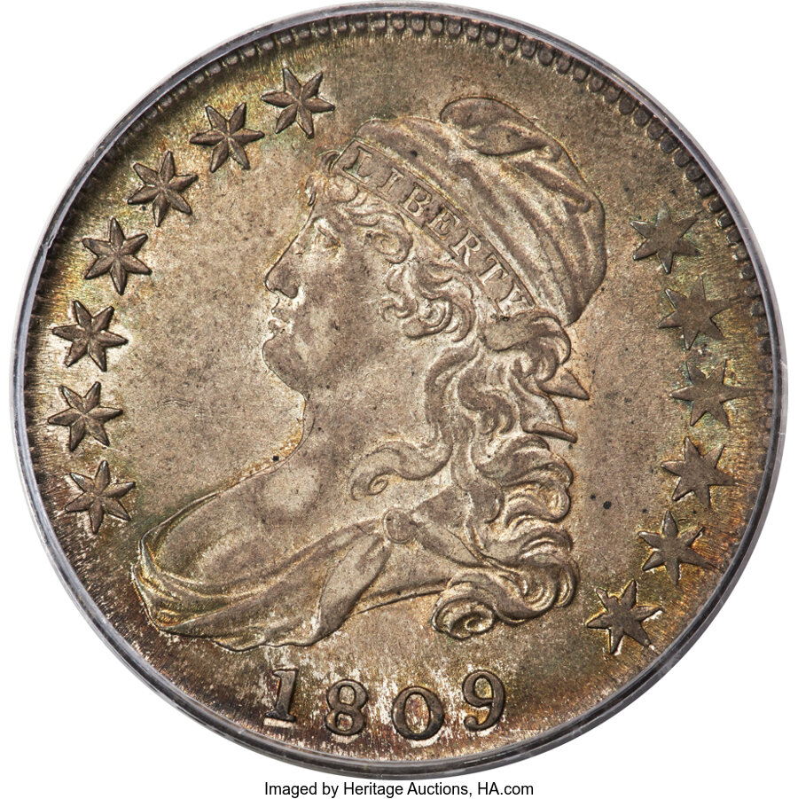 image for: 1809 50C Normal Edge, O-115, R.3, AU53 PCGS. CAC....