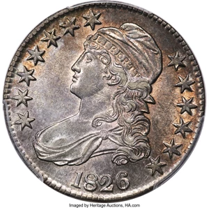 image for: 1826 50C O-110, R.2, AU55 PCGS....