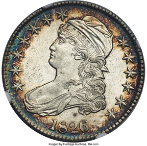 image for: 1826 50C O-112a, R.2, AU58 NGC....