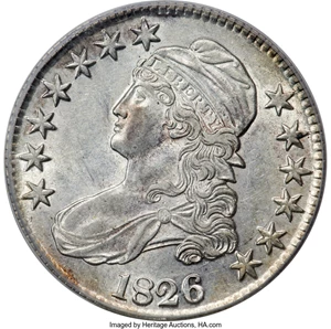 image for: 1826 50C O-110, R.2, AU55 PCGS....