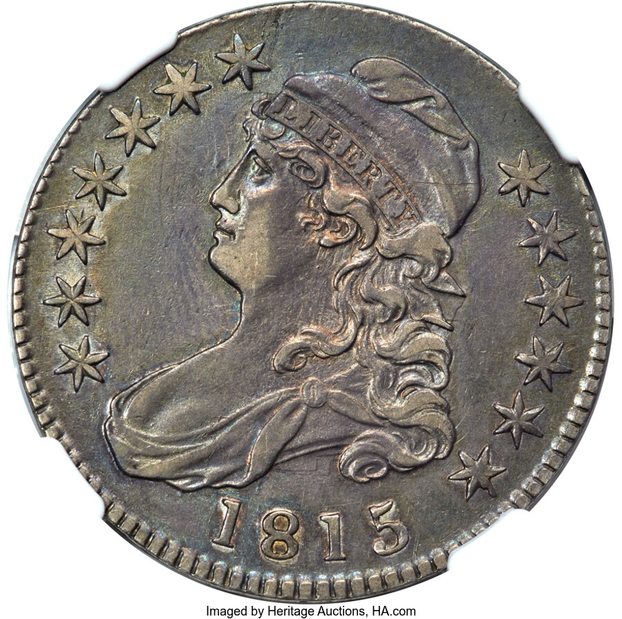 image for: 1815/2 50C O-101, R.1, AU50 NGC....