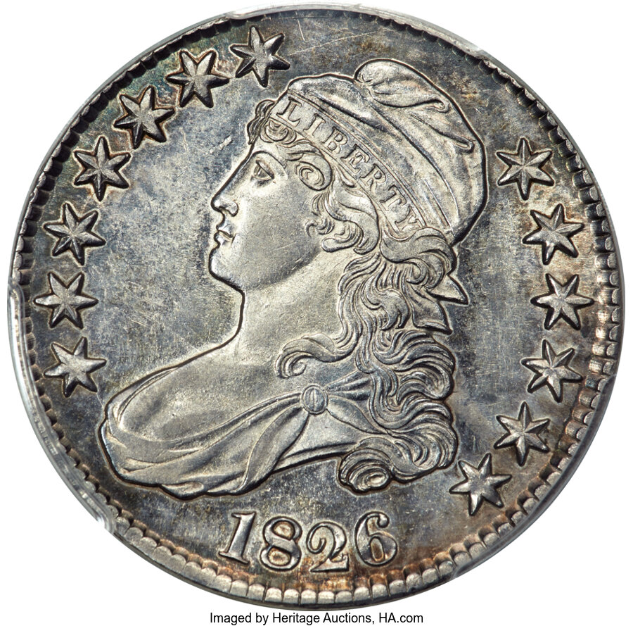 image for: 1826 50C O-116a, R.1, AU53 PCGS....