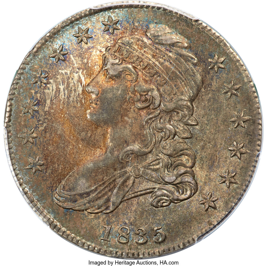 image for: 1835 50C O-103, R.2, AU58 PCGS....