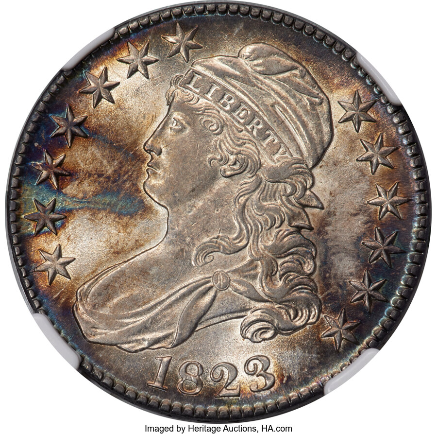 image for: 1823 50C O-105, R.1, MS61 NGC....