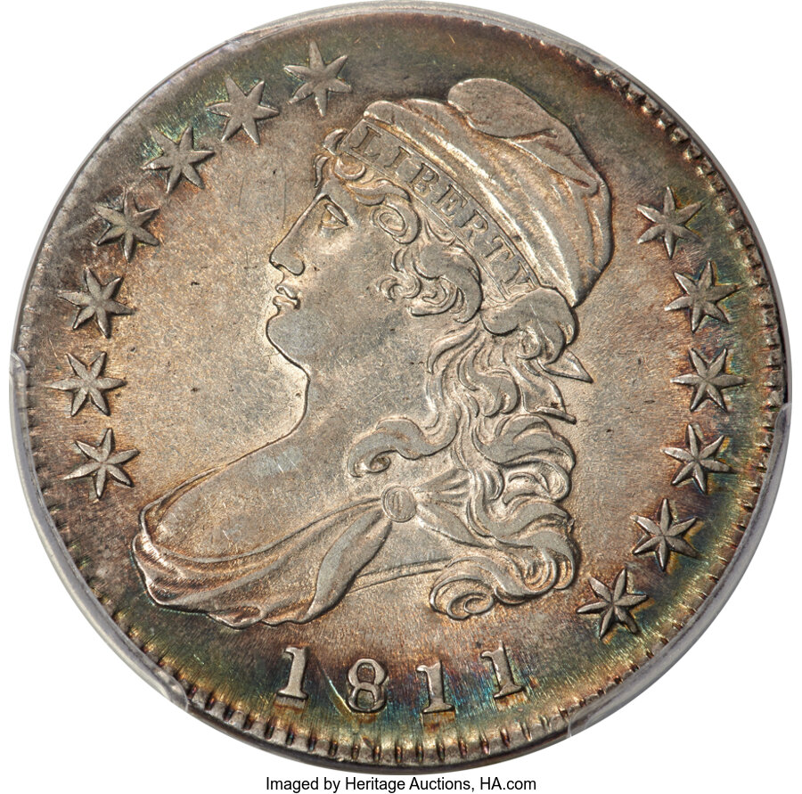 image for: 1811 50C Small 8, O-108, R.2, AU50 PCGS....