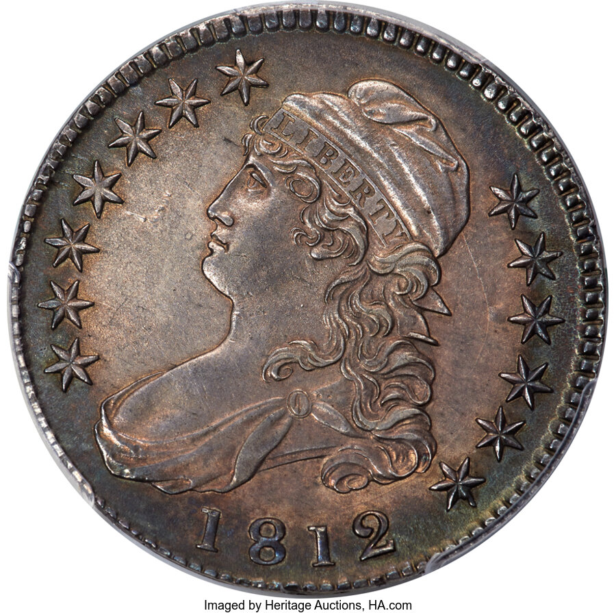 image for: 1812 50C Large 8, O-109a, R.2, AU55 PCGS....