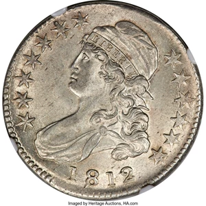 image for: 1812 50C Large 8, O-103, R.1, MS61 NGC....