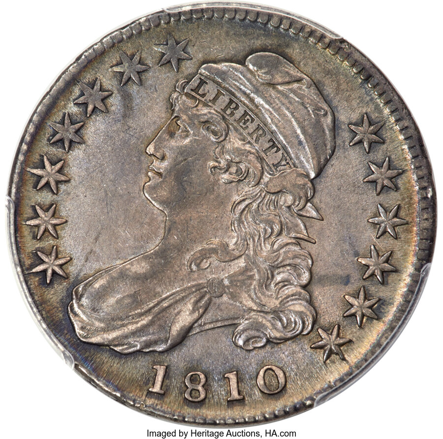 image for: 1810 50C O-109, R.3, AU50 PCGS....