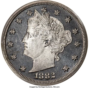 image for: 1882 5C Liberty Nickel, Judd-1692, Pollock-1894, R.7, PR64 PCGS....