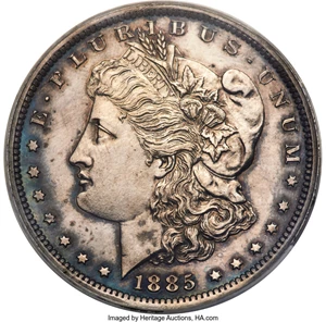 image for: 1885 $1 Snowden Dollar, Judd-1747, Pollock-1959, Low R.6, PR62 ANACS....
