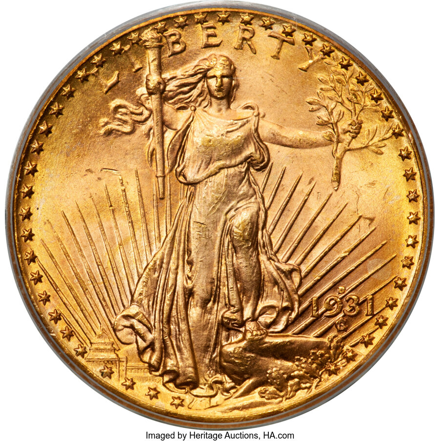 image for: 1931-D $20 MS65 PCGS....