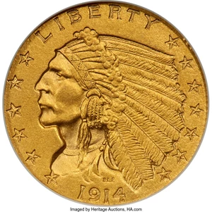 image for: 1914 $2 1/2 JD-1, Low R.5, PR65 NGC....