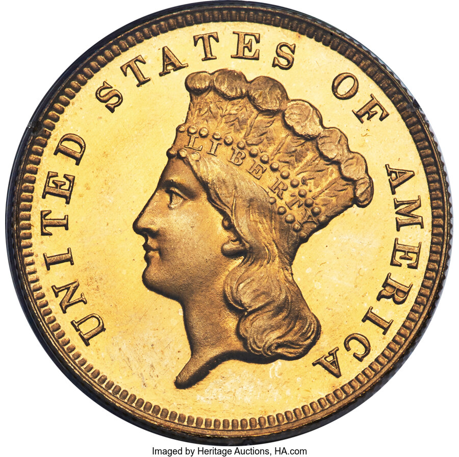 image for: 1883 $3 JD-1, R.5, PR65 PCGS....