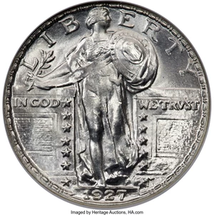 image for: 1927-S 25C MS64 Full Head NGC....