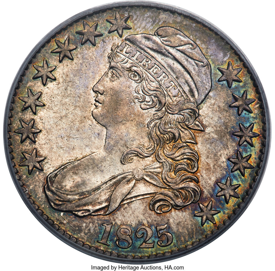 image for: 1825 50C O-117, Low R.4, AU55 PCGS....