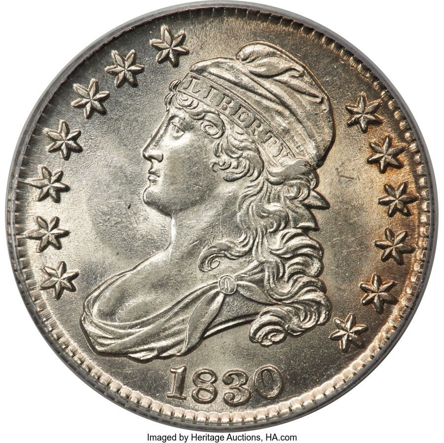 image for: 1830 50C Medium 0, O-119, R.1, AU58 PCGS....
