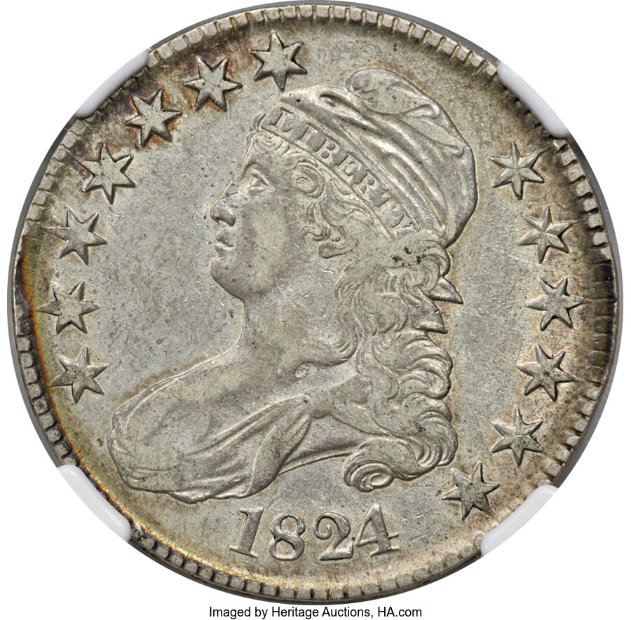 image for: 1824 50C O-114, Low R.5, VF35 NGC....