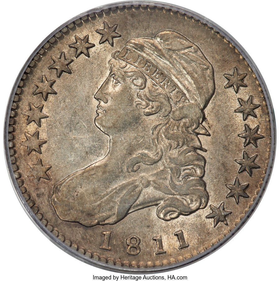 image for: 1811 50C Small 8, O-109, R.3, AU53 PCGS....