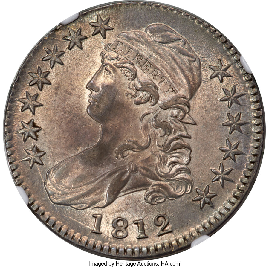 image for: 1812 50C Large 8, O-105a, R.1, MS61 NGC....