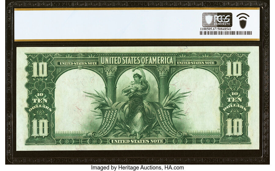 image for: Fr. 119 $10 1901 Legal Tender PCGS Banknote Superb Gem Unc 67 PPQ....