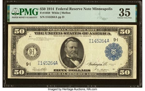 image for: Fr. 1059 $50 1914 Federal Reserve Note PMG Choice Very Fine 35....