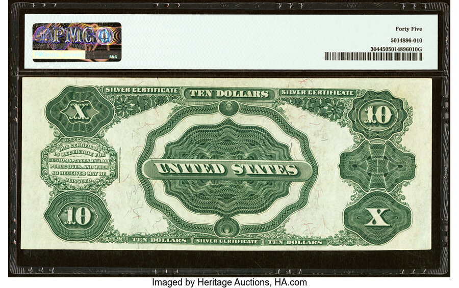 image for: Fr. 304 $10 1908 Silver Certificate PMG Choice Extremely Fine 45....