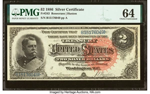 image for: Fr. 243 $2 1886 Silver Certificate PMG Choice Uncirculated 64....