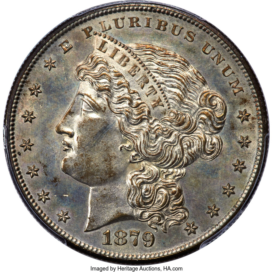 image for: 1879 $1 Goloid Metric Dollar, Judd-1617, Pollock-1813, R.4, PR63 PCGS....