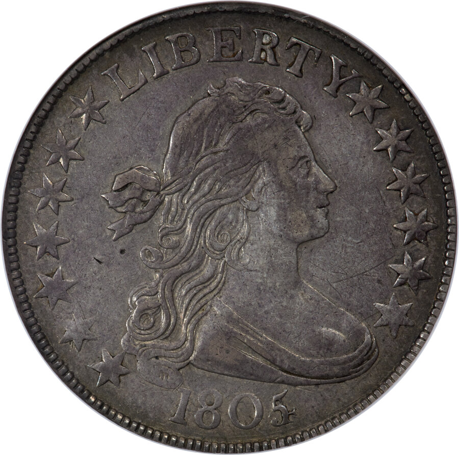 image for: 1805/4 50C O-101, T-4, Low R.4, AU50 NGC....