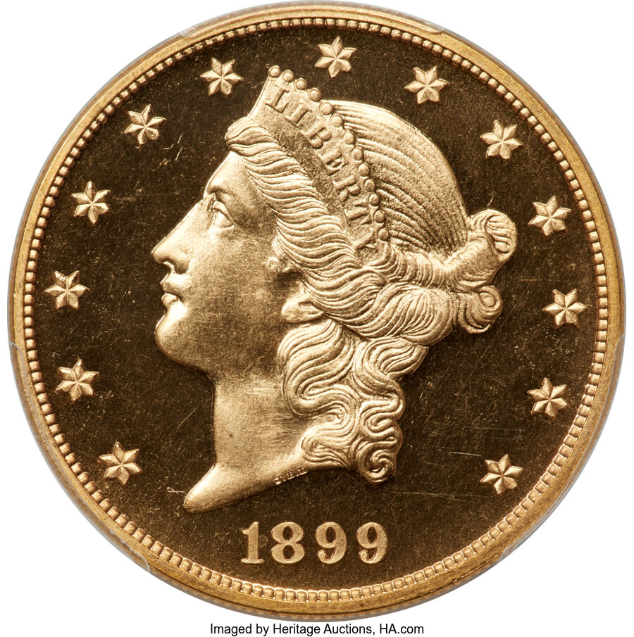 image for: 1899 $20 PR65 Deep Cameo PCGS. JD-1, R.5....