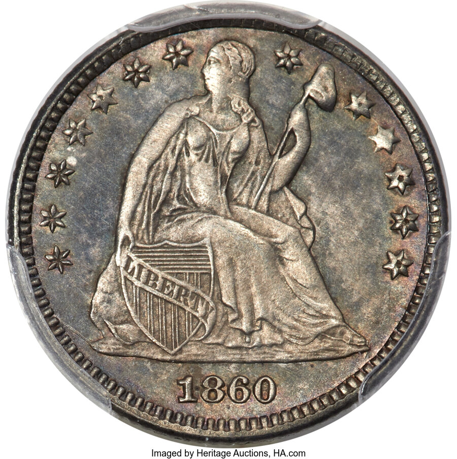 image for: 1860 H10C Transitional, Judd-267, Pollock-315, R.4, MS65 PCGS....
