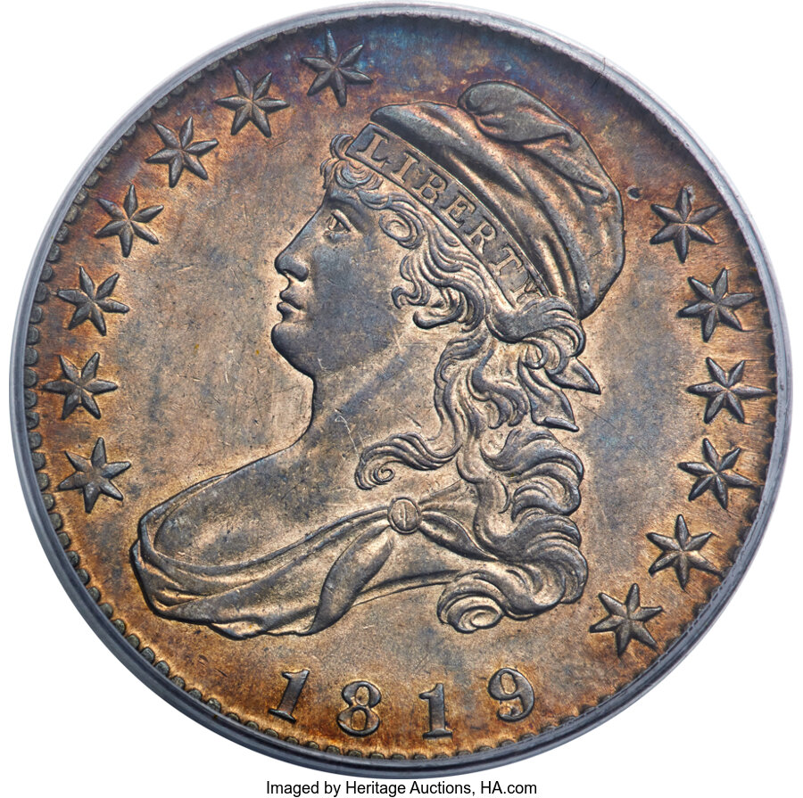 image for: 1819 50C O-108, R.3, AU50 PCGS....
