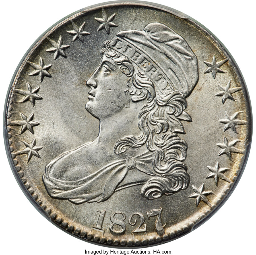 image for: 1827/6 50C O-102, R.1, MS63 PCGS....