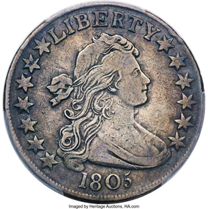 image for: 1805 50C O-111, T-3, R.3, VF35 PCGS....