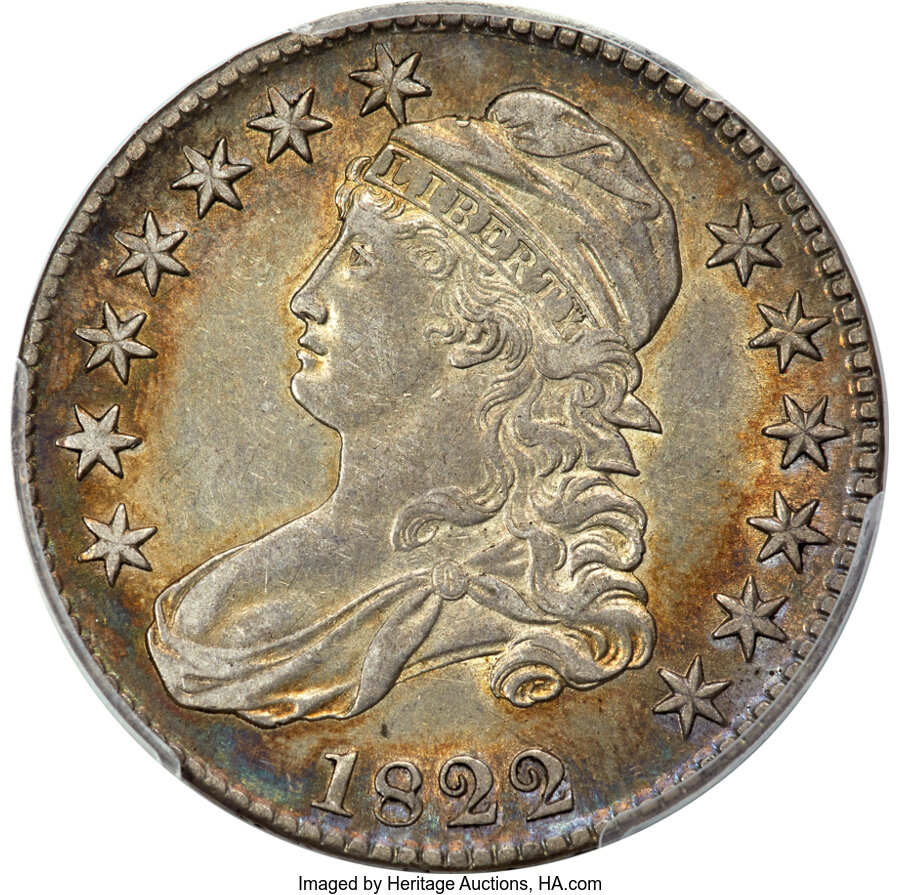 image for: 1822 50C O-109, R.3, AU50 PCGS....