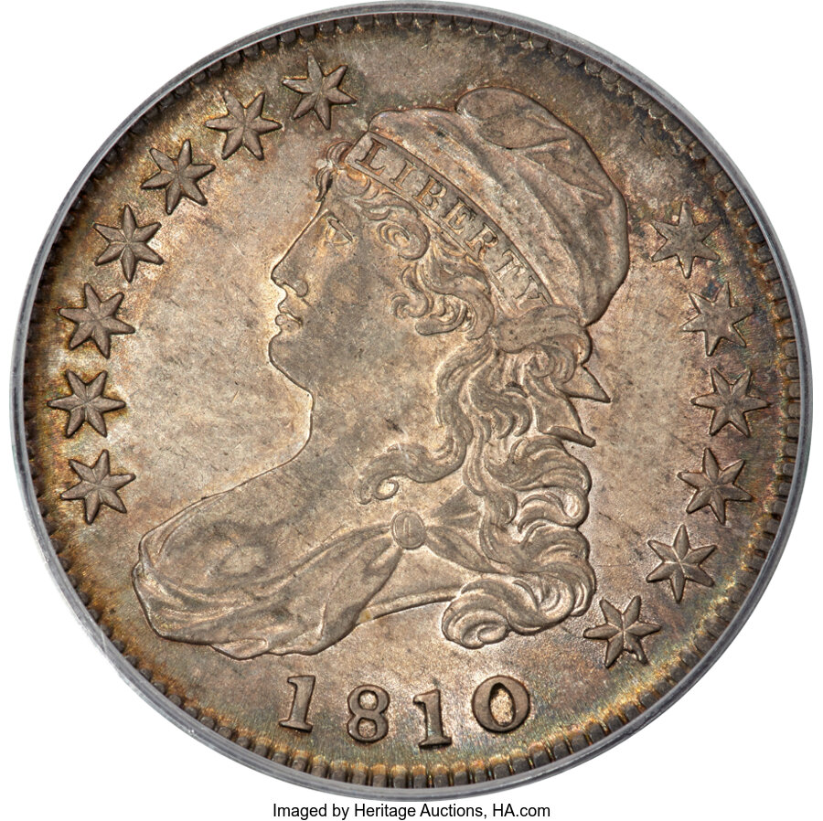 image for: 1810 50C O-104, R.3, AU55 PCGS. CAC....