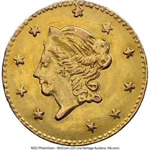 image for: 1869 50C Liberty Round 50 Cents, BG-1009, R.5, MS61 NGC. NGC Census: (1/21). ...