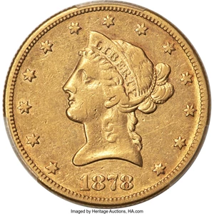 image for: 1878-CC $10 VF35 PCGS. CAC. Winter 1-A....
