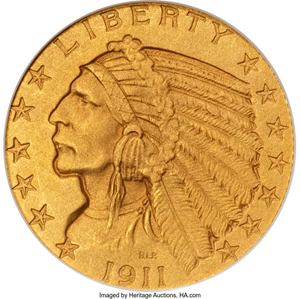 image for: 1911 $5 JD-1, R.4, PR65 NGC....