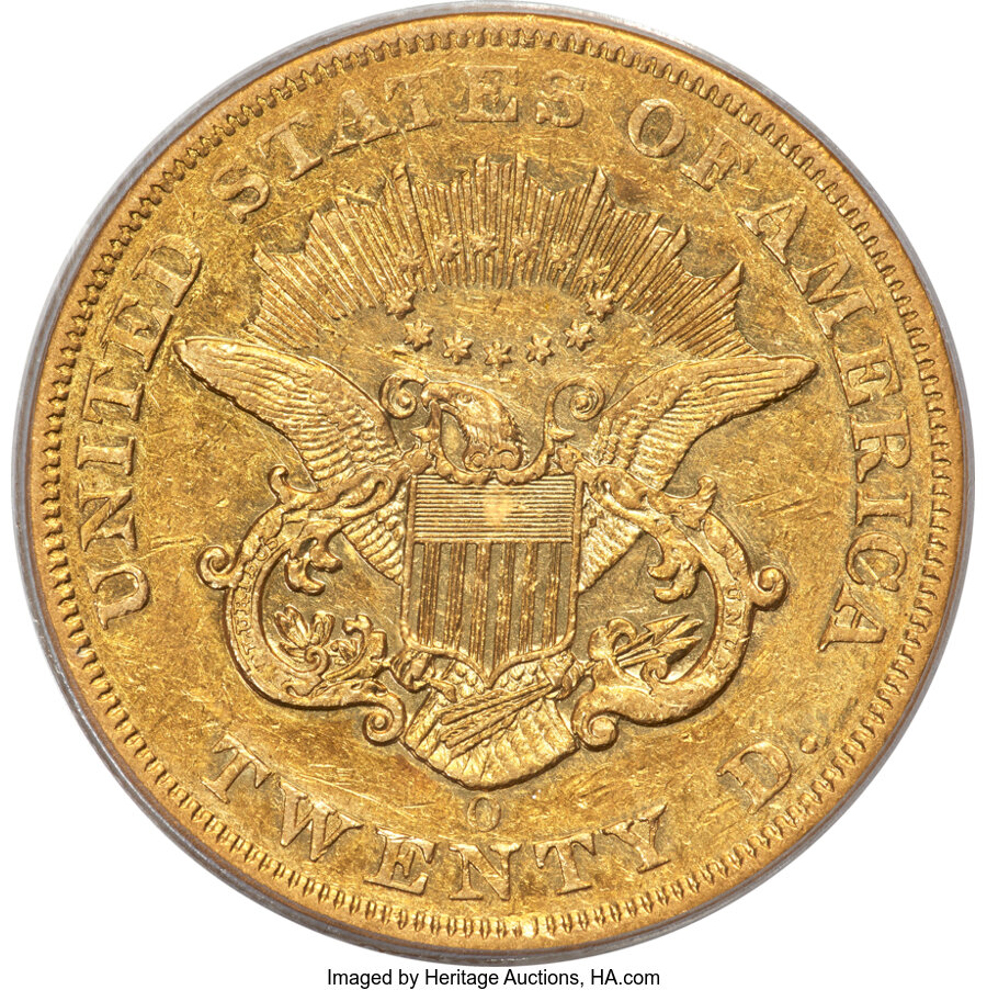 image for: 1856-O $20 AU53 PCGS. Winter 1....