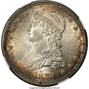 image for: 1837 50C GR-17, R.1, MS62 NGC....