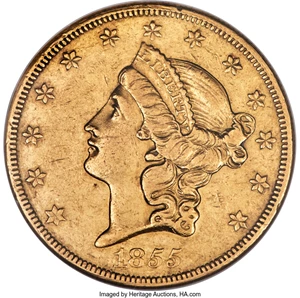 image for: 1855-O $20 XF45 NGC. Winter-1....